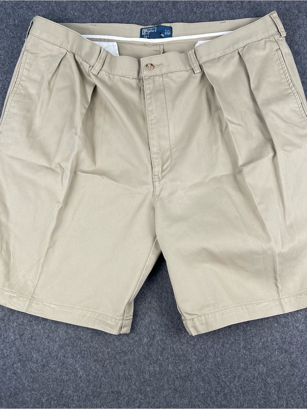 Polo Ralph Lauren Pleated Shorts Mens 42 Khaki Tyler Classic Preppy 90s VTG
